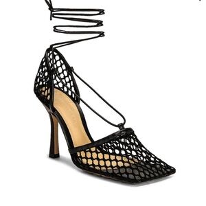 Bottega Veneta Black Mesh Heels